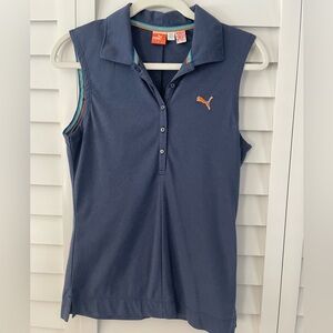 Puma sleeveless collared golf shirt